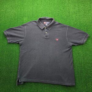 Chaps Polo Shirt‎ Mens Large Navy Blue Golf Preppy Casual Outdoor